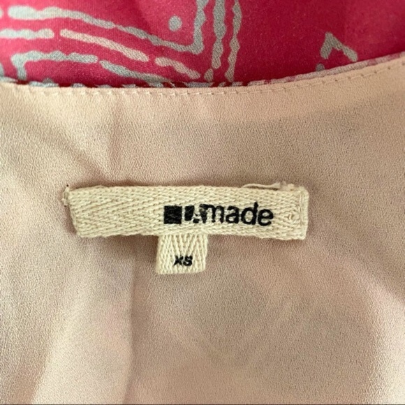 NEW LAmade 100% Silk Hi Low Ruffle Dress Tribal Print XS - Picture 10 of 12